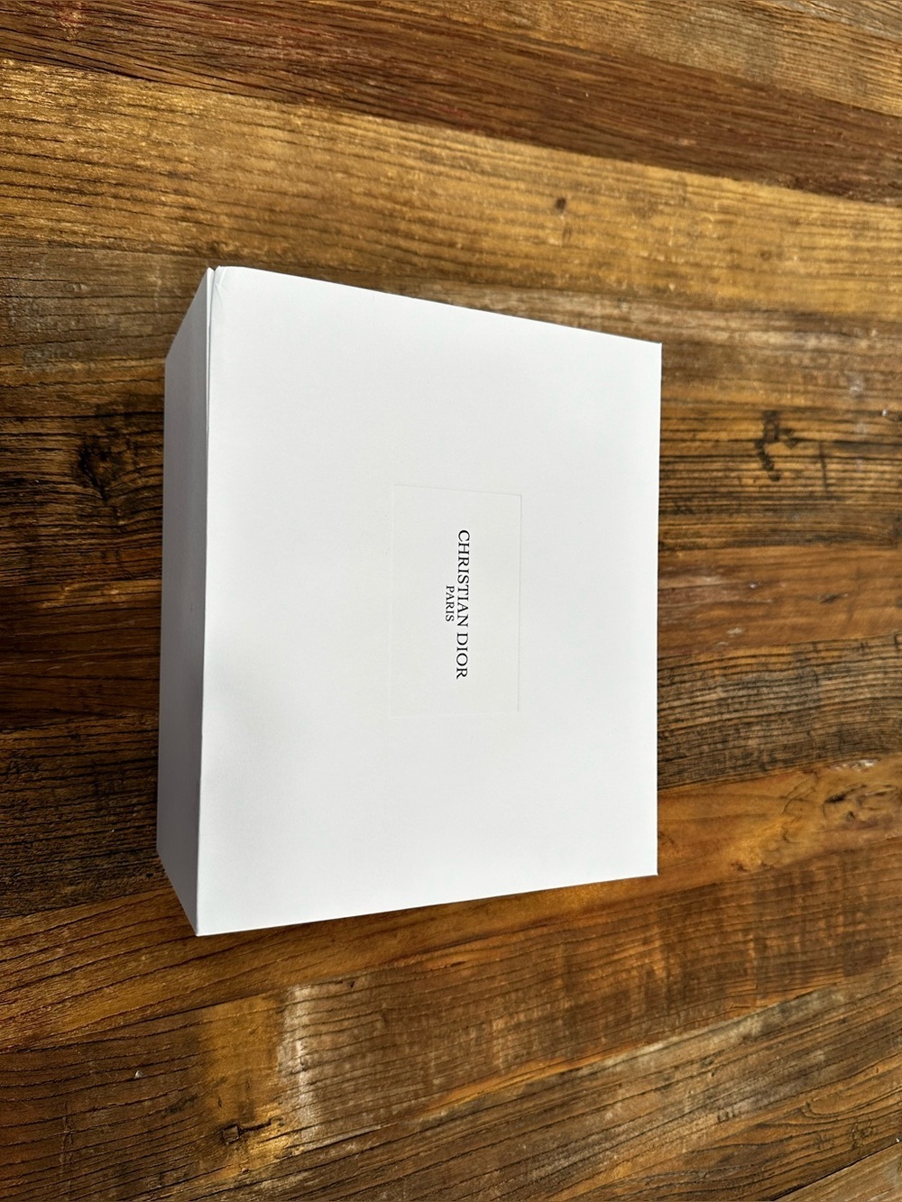 Dior White Branded Gift Box with Black Logo